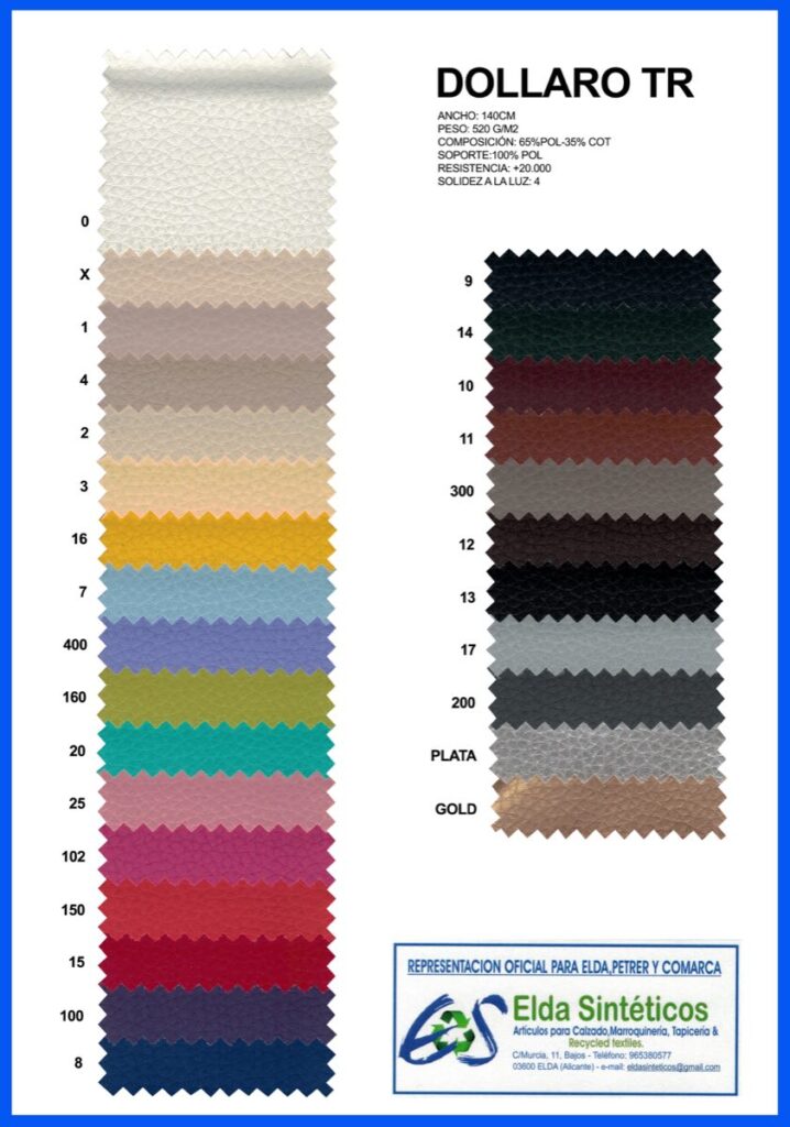 Carta de color de Dollaro TR, sintético grabado dólaro