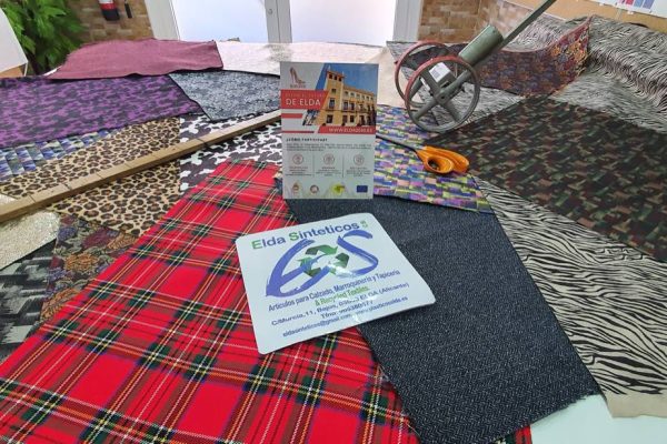 Muestras de la línea de reciclados textiles de Elda Sintéticos