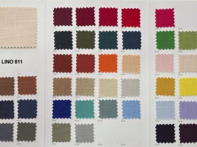 Carta de color de Lino 811, tejido efecto lino