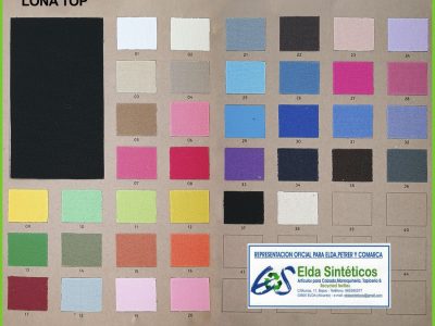 Carta de color de Lona Top, lona textil para calzado