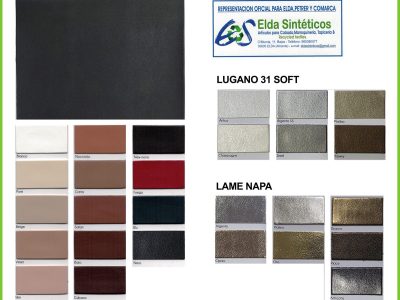 Carta de color de Lugano 31 Soft, napa sintética suave