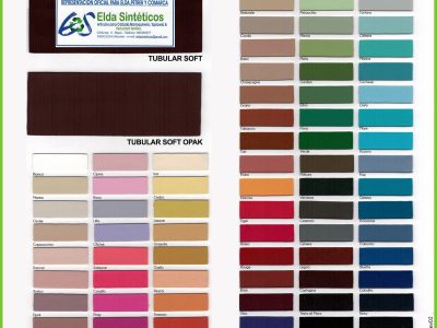 Carta de color de Tubular Soft, sintético flexible